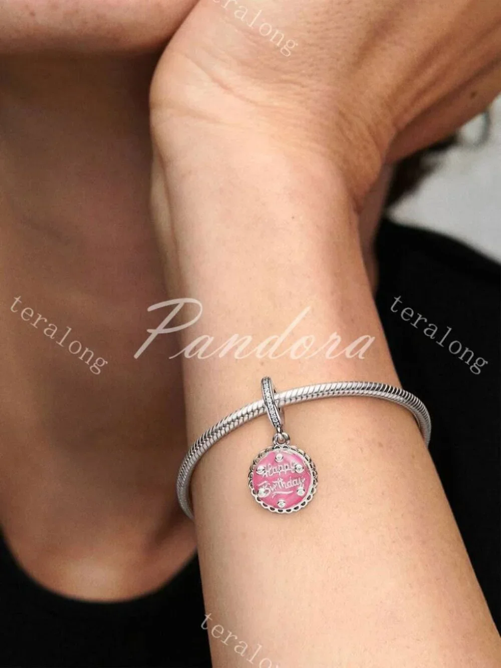 Pandora Pink Birthday Cake Dangle Charm